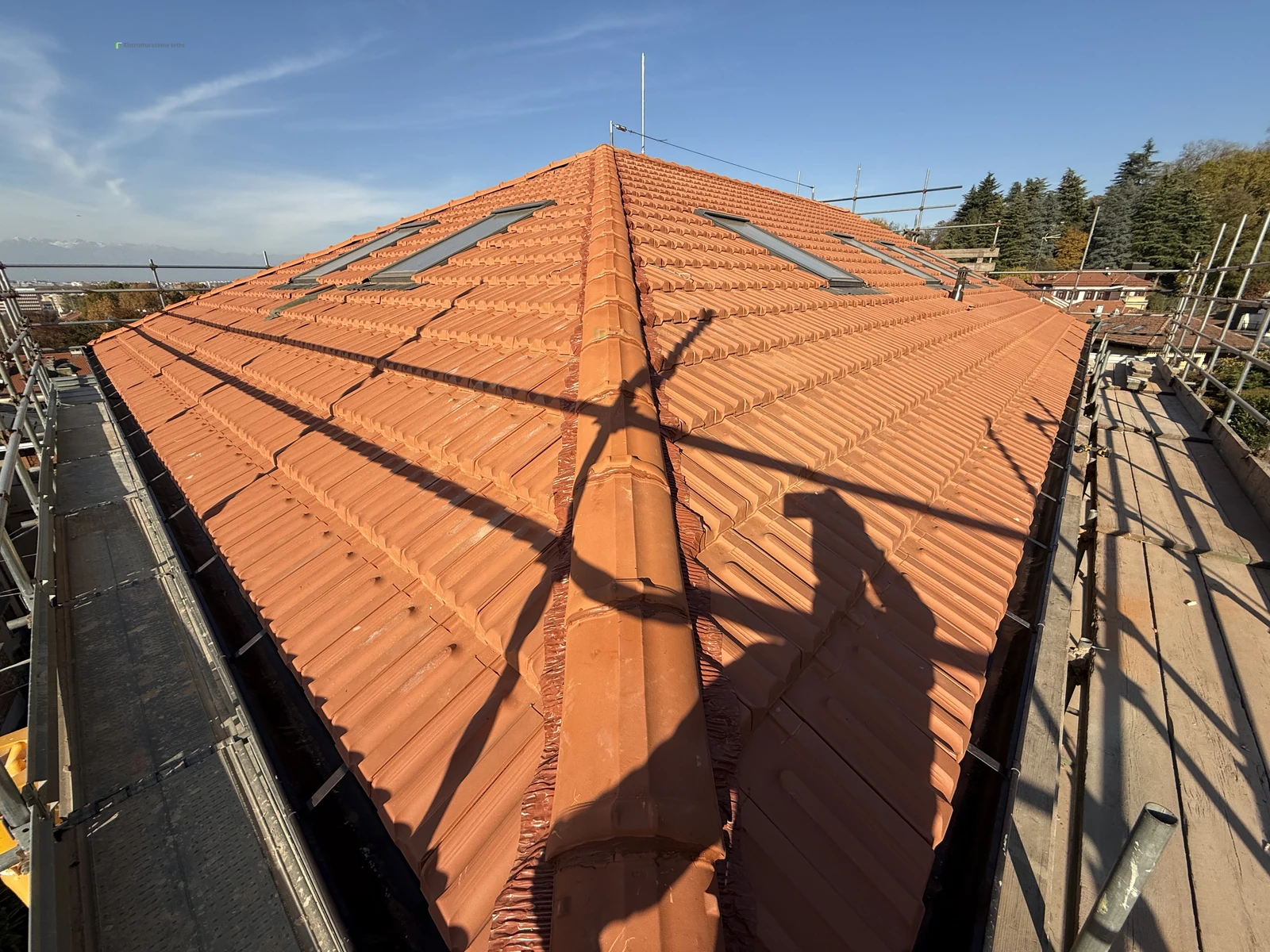 Copertura ultimata dopo il rifacimento completo a Torino